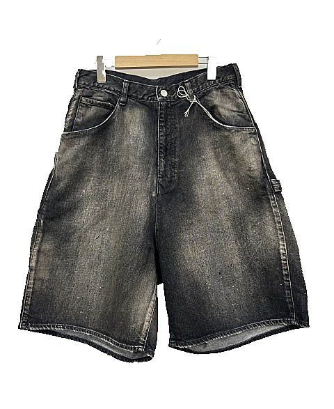 ANCELLM アンセルム 26SS DENIM PAINTER SHORTS BLACK ペインター デニム ショーツ ハーフ ショート パンツ ANC-PT149-A 1 黒ブラック ブランド古着ベクトル 中古■260615