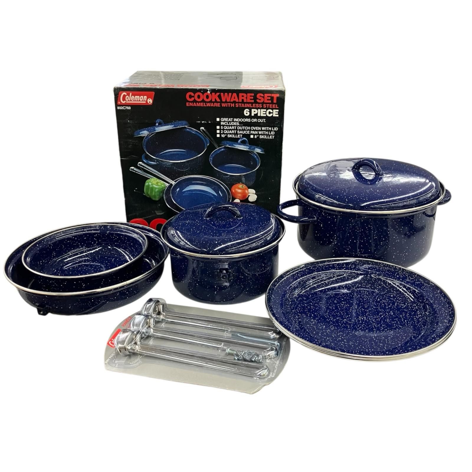 186000 現状品 Coleman コールマン COOKWARE SET 6 PIECE クックウェアセット ハンドルキット 2点まとめ売り