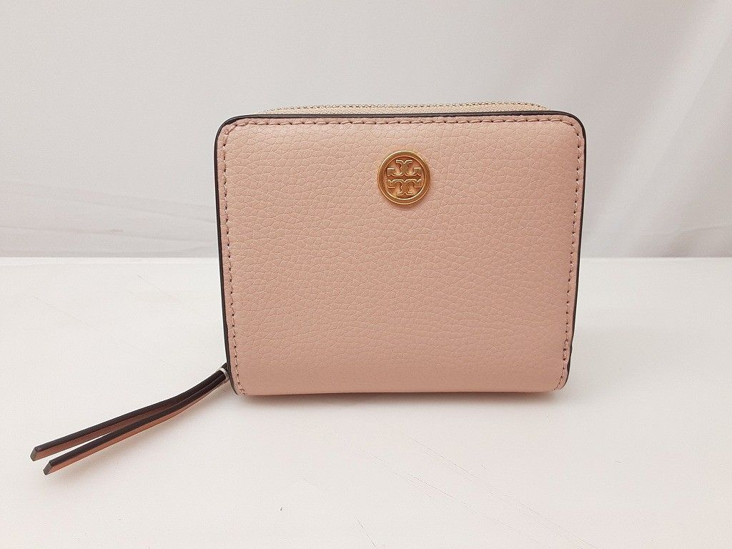 26k-208h【中古】トリーバーチ　二つ折り財布　ウォレット　ROBINSON PEBBLED BI-FOLD WALLET レディース