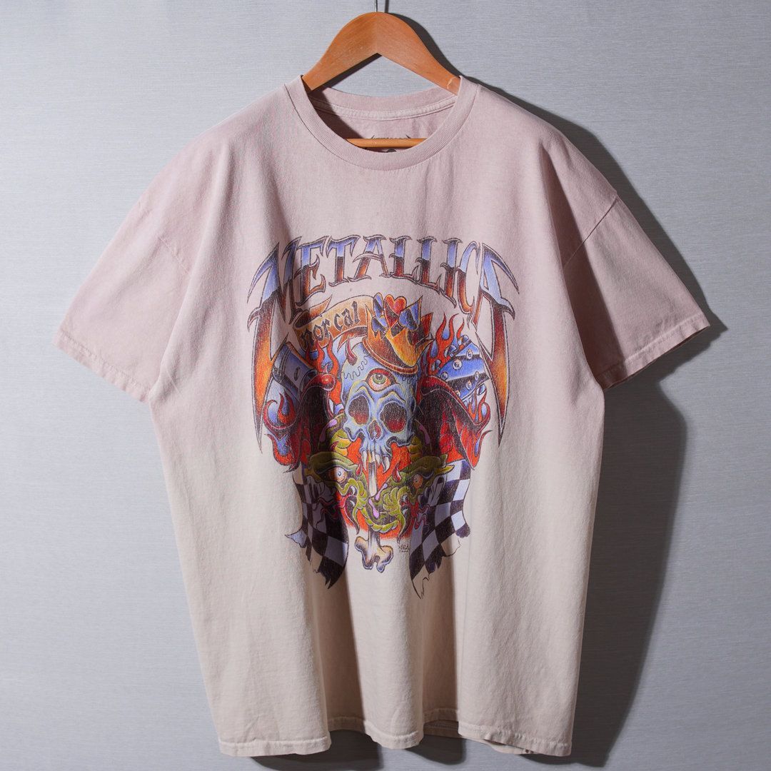 LLICA（メタリカ）Y2KヴィンテージTシャツ XLサイズ メタリカ METALLICA Tシャツ XL スモーキーベージュ バンT ロックT Y2K