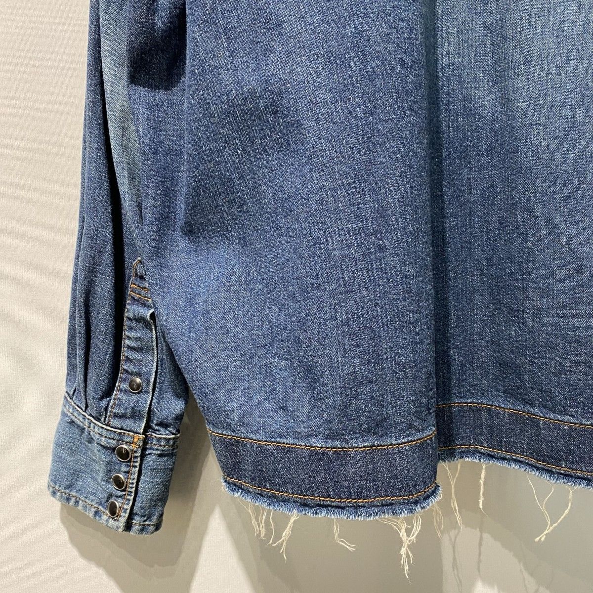 sacai Denim Double Layered Shirt Jacketデニムストライプドッキング