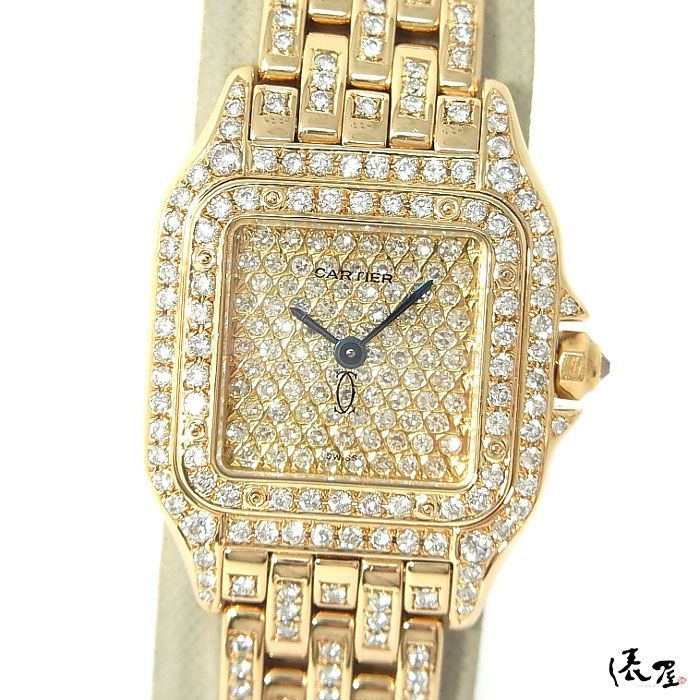 カルティエ K18 パンテール SM ダイヤ 極美品 ヴィンテージ レディース 時計 Cartier