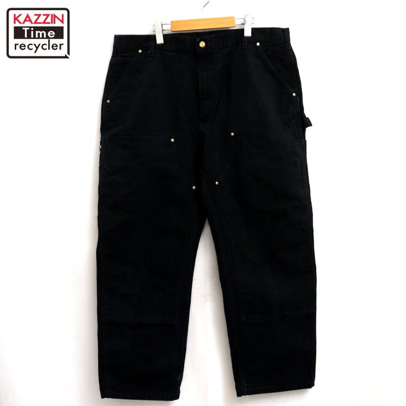 00s USA製 Carhartt BLK ダブルニー ダック ペインターパンツ メンズ XL~サイズ相当 ビッグサイズ オーバーサイズ