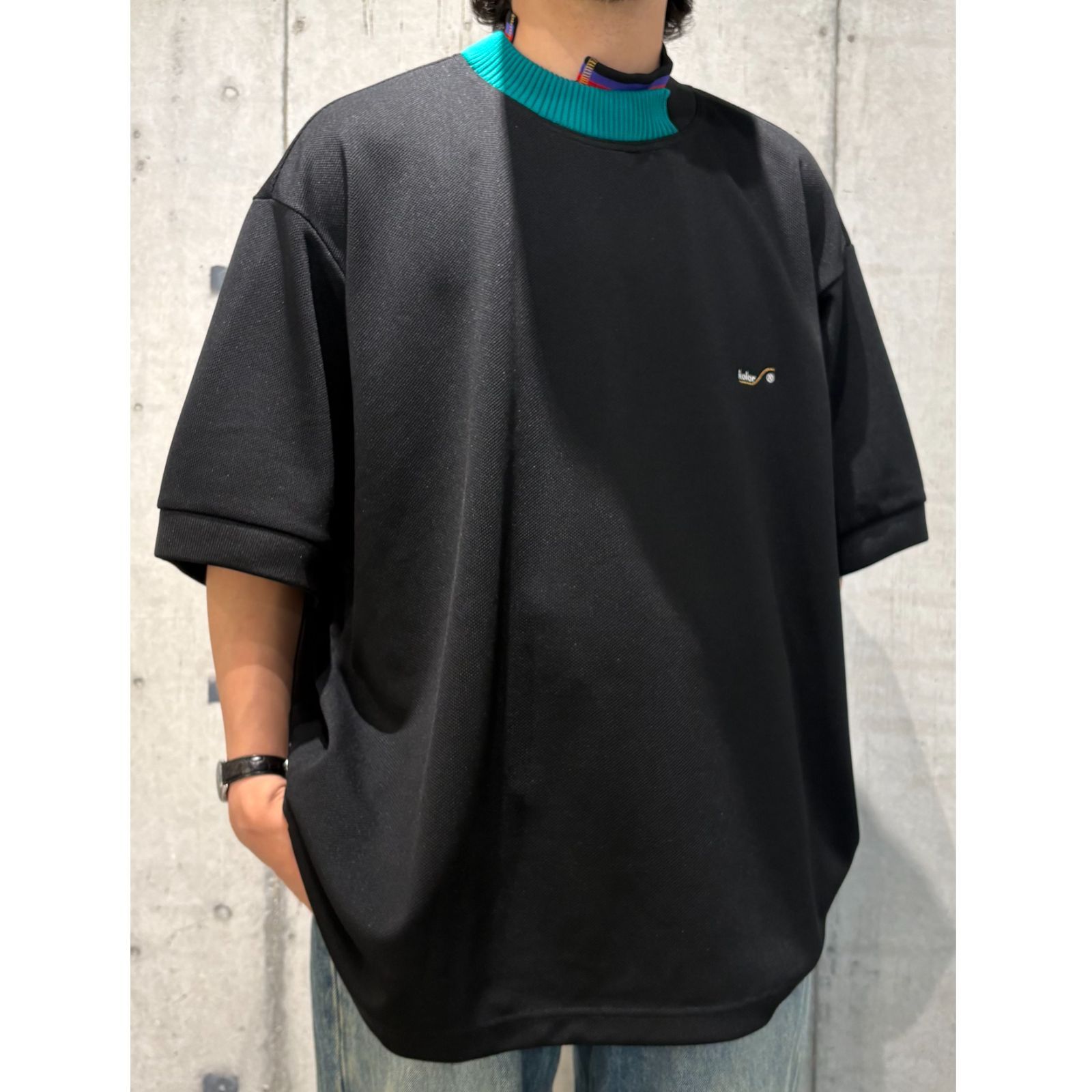 KOLOR PE 鹿の子 CUTSEW オーバーサイズポロTシャツ 22SCM-T04202