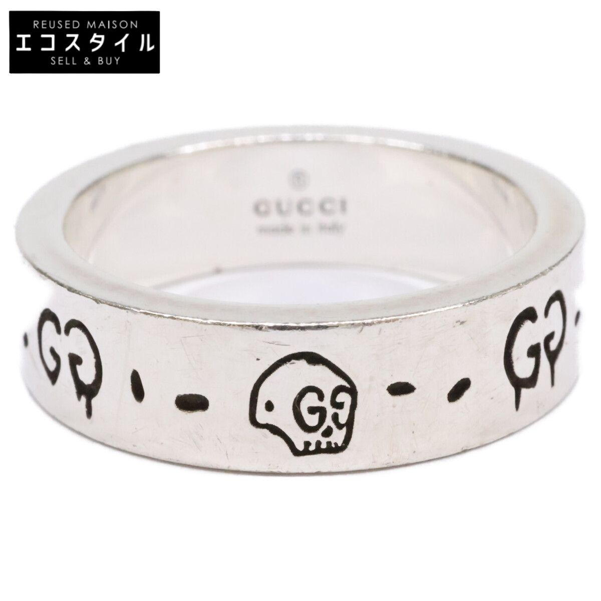 GUCCI グッチ 477932 Ag925 GUCCI GHOST グッチ ゴースト GG スカル 18 17号