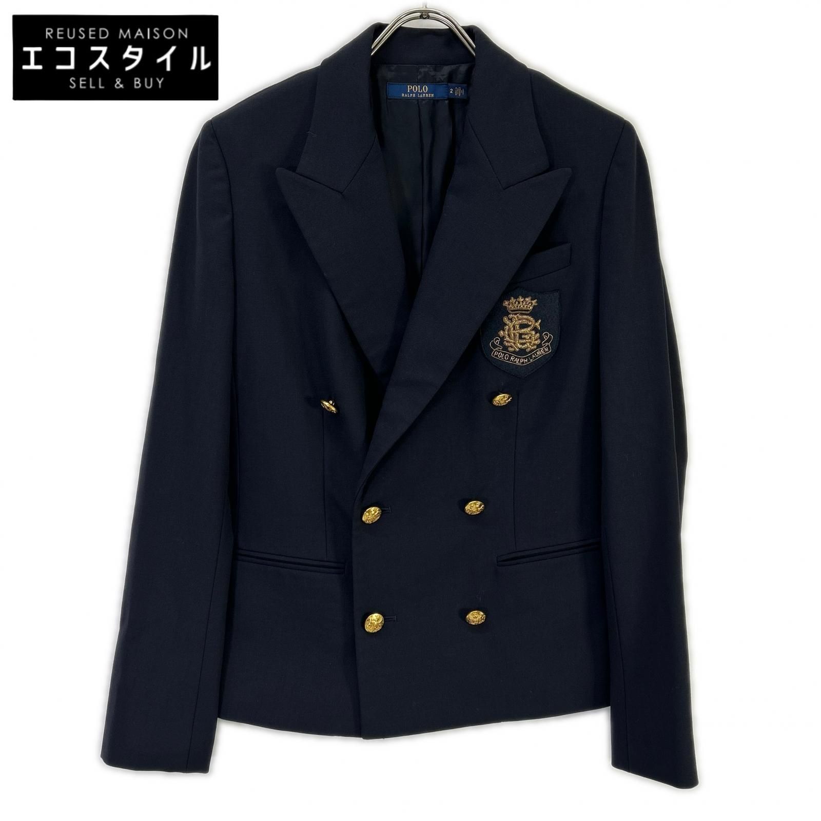 POLObyRalphLauren　ポロラルフローレン　211786441001 ネイビー Gボタン ダブルブレスト テーラードジャケット　2
