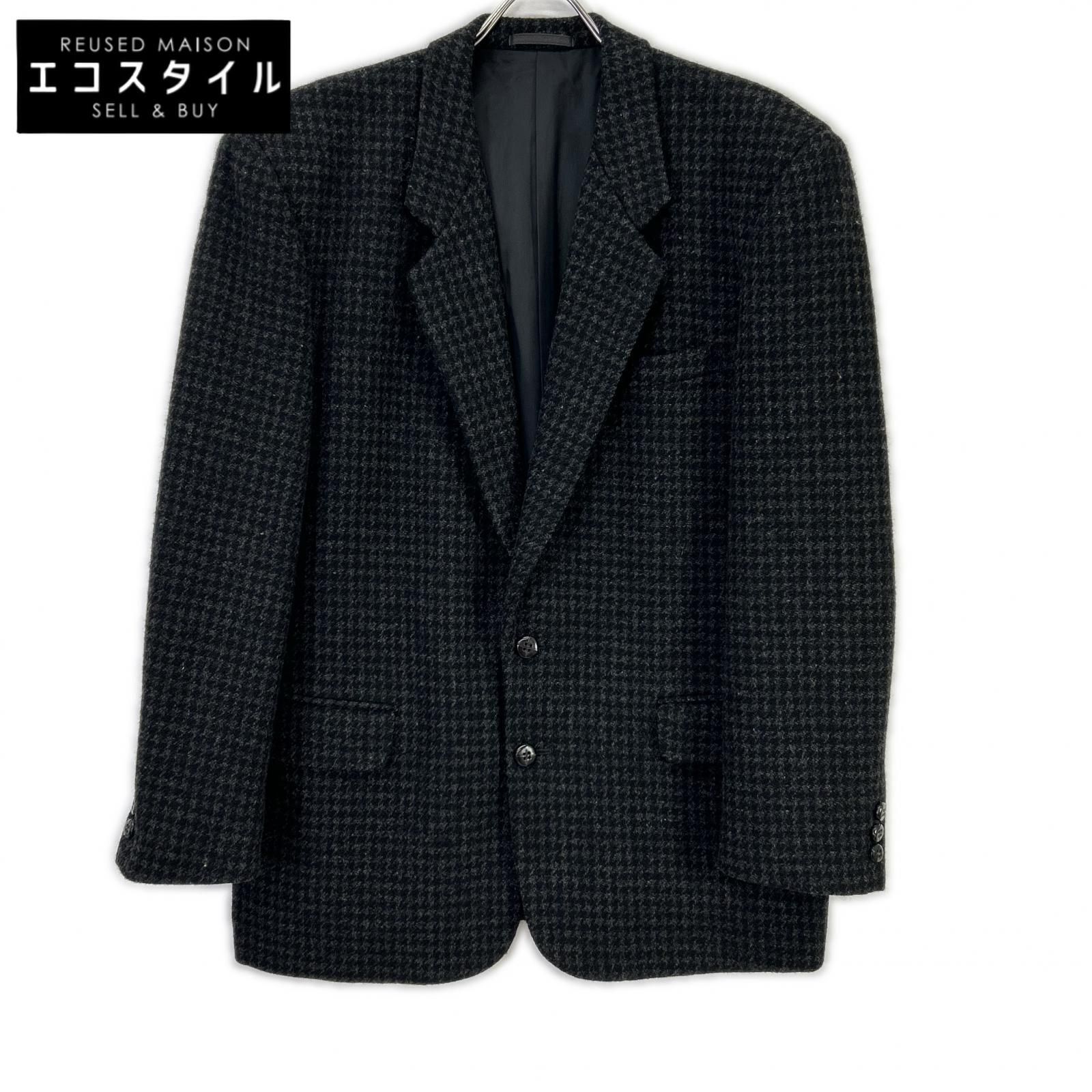 COMMEdesGARCONS HOMME　コムデギャルソンオム　90s 田中オム HJ-04042M ツイードウール ハウンドトゥース クルミ釦 シングルジャケット　M