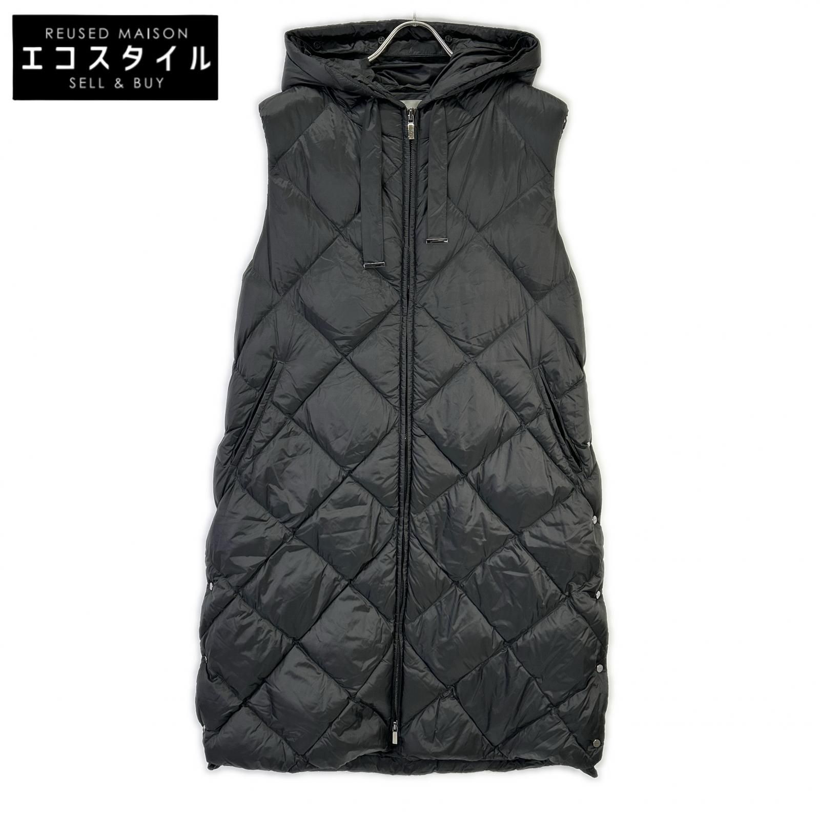 Max Mara マックスマーラ the cube 929606266 ブラック ナイロン ダウンベスト 36