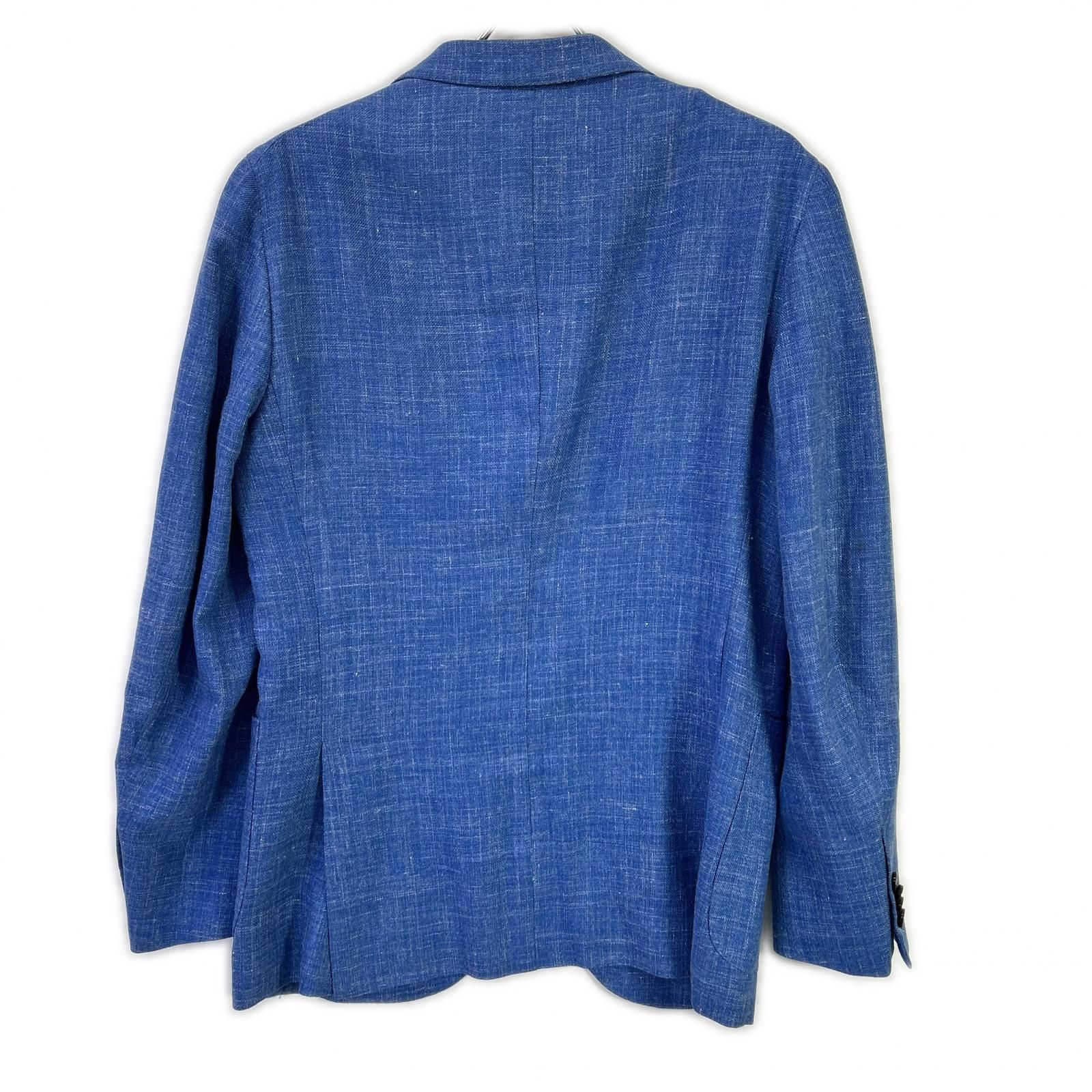 ISAIA イザイア SAILOR ブルー ウールシルクリネン 段返り 3B シングル