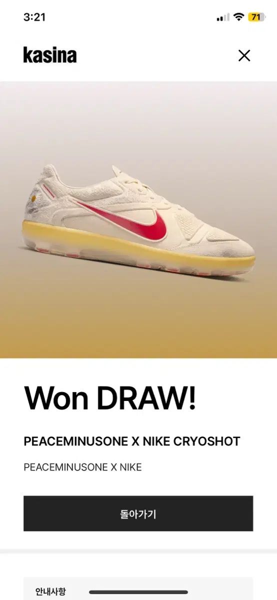 ピースマイナスワン NIKE クライオショット ctr360 255