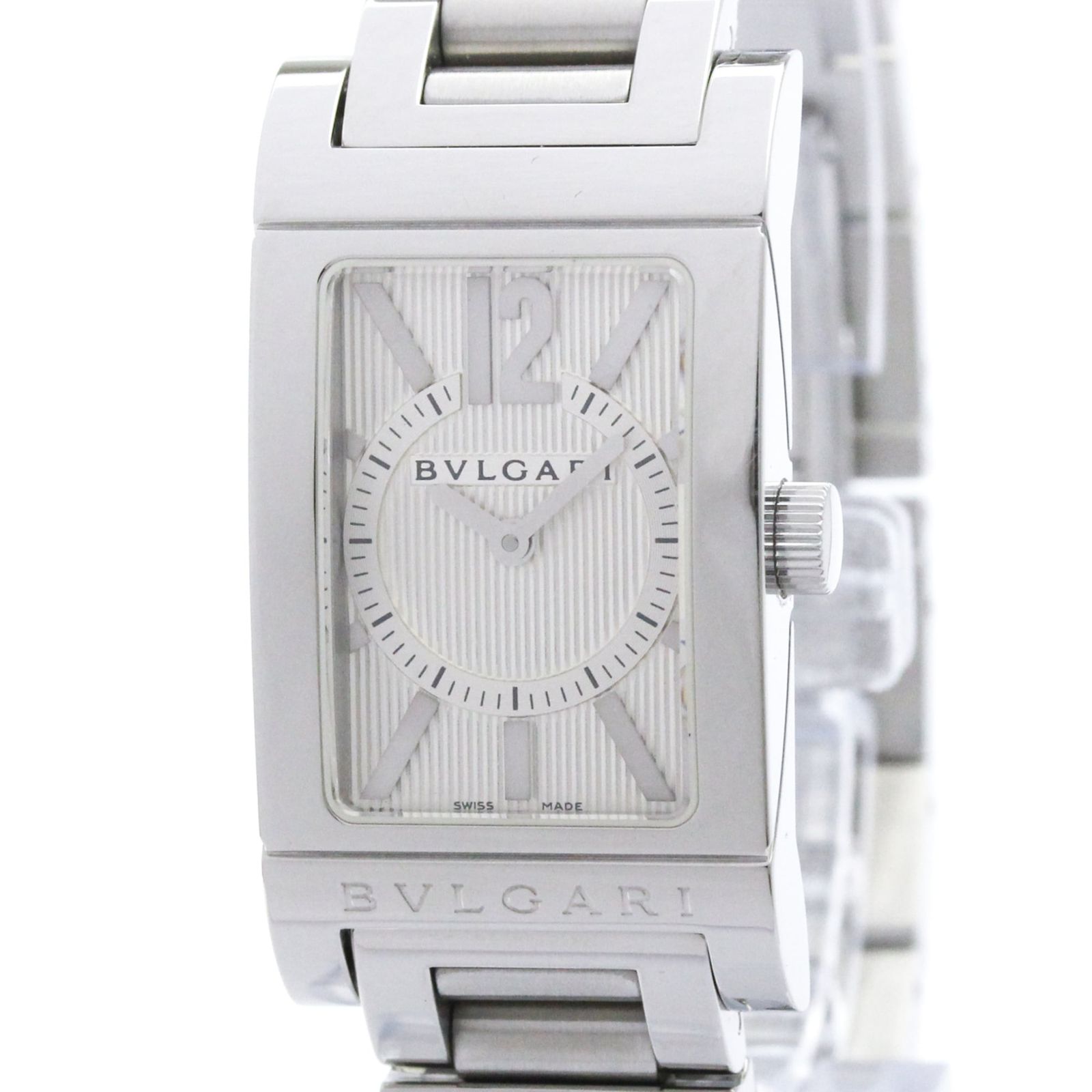 ブルガリ (BVLGARI) レッタンゴロ ステンレススチール クォーツ レディース 時計 RT39S (外装仕上げ済み)