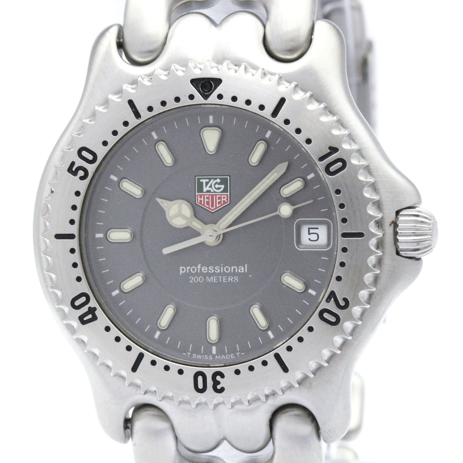 タグホイヤー (TAG HEUER) セル プロフェッショナル 200M ステンレススチール クォーツ メンズ 時計 WG1113 (外装仕上げ済み)