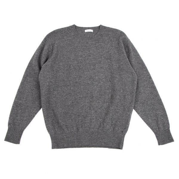 パパスPapas ワンポイントロゴ刺繍クルーネックニット グレーM パパスPapas ワンポイントロゴ刺繍クルーネックニット グレーM - メルカリ