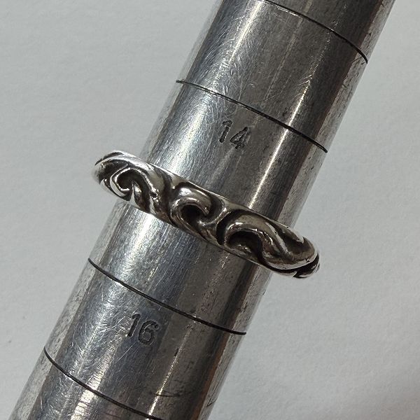 CHROME HEARTS/クロムハーツ SCRL BAND/スクロールバンド リング 15号