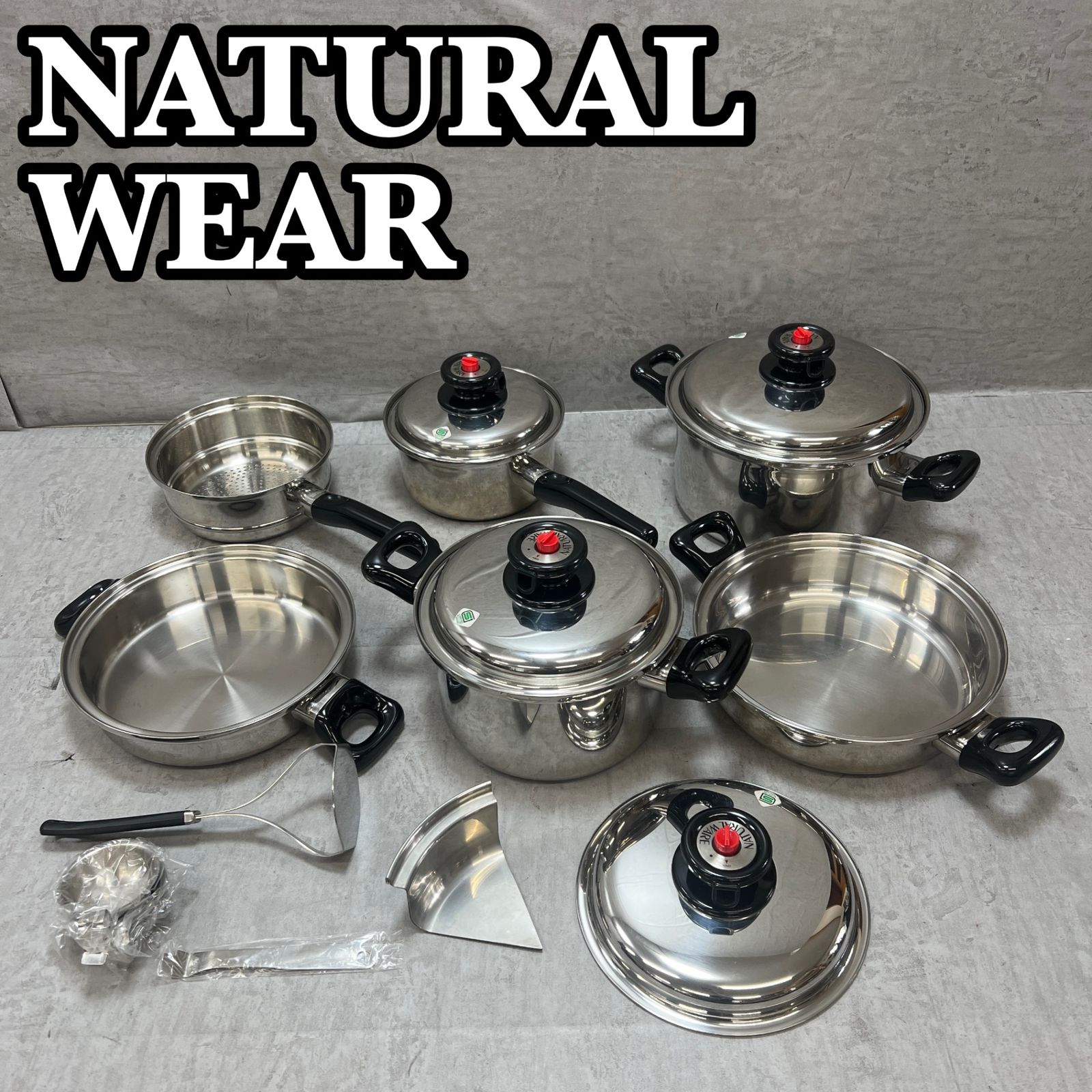 クラデックスステンレス　ナチュラルウェア　鍋セット　片手鍋　両手鍋　フタ　キッチンウェア　CLADEX STAINLESS　NATURAL WARE