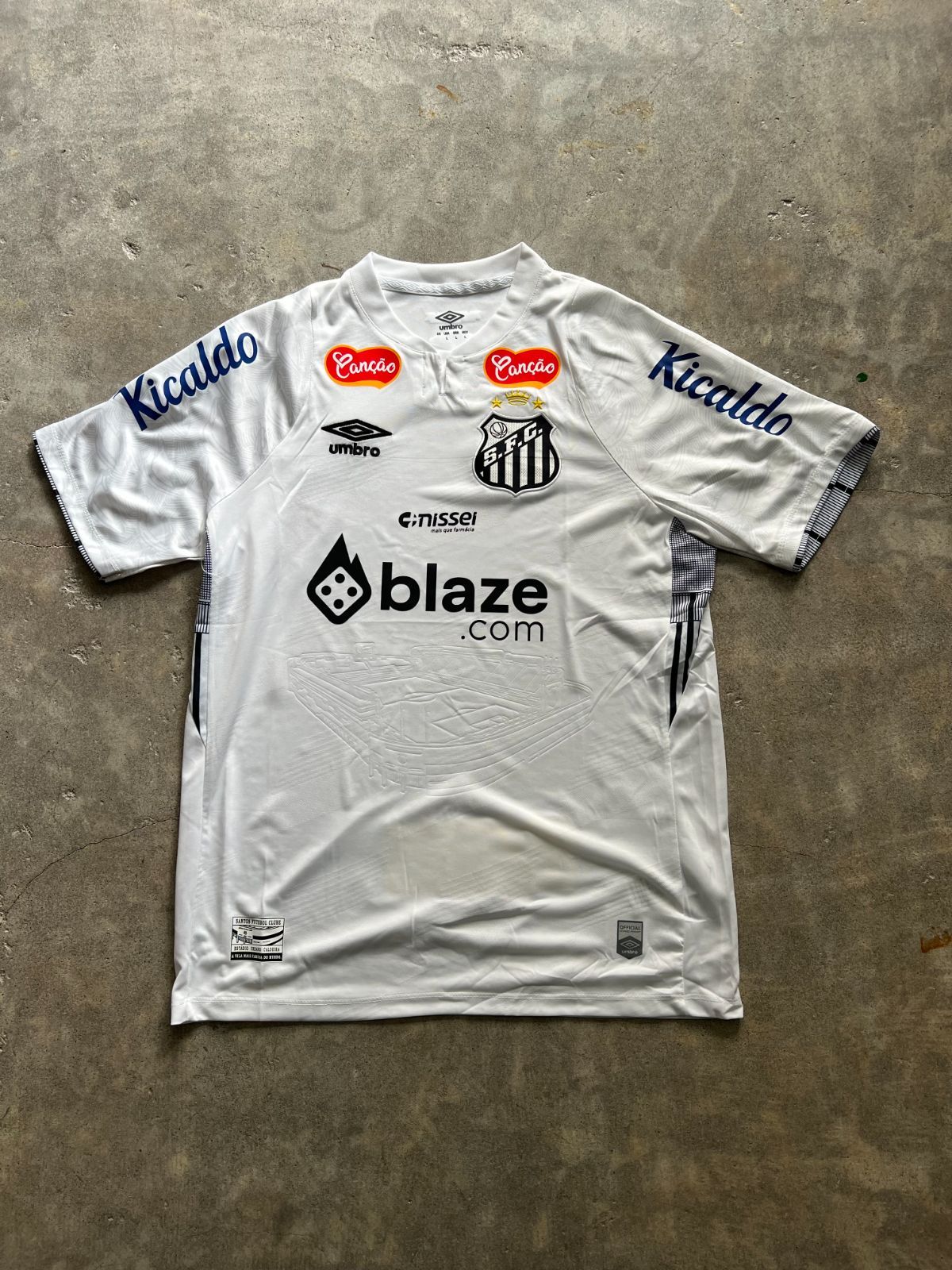 Santos FC S.F.C. ユニフォーム umbro アンブロ ゲームシャツ L 白