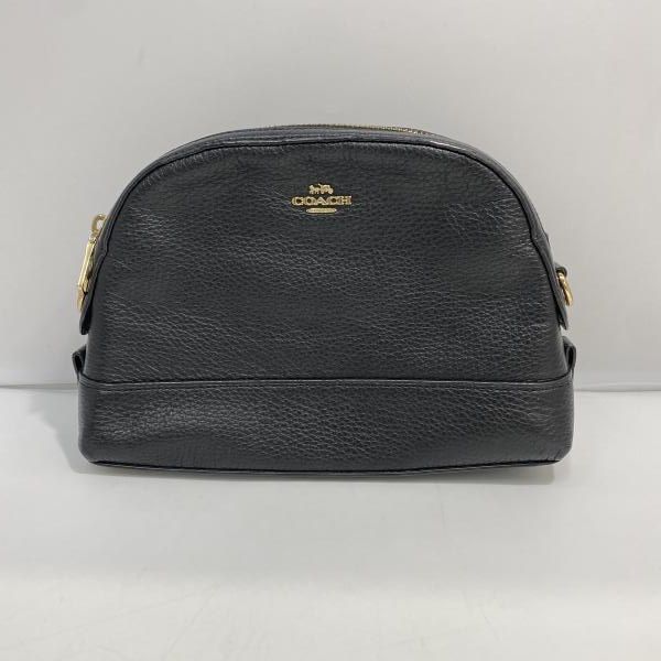 【中古】COACH シエラ ドーム型 ショルダーバッグ ブラック F76673 コーチ[24]
