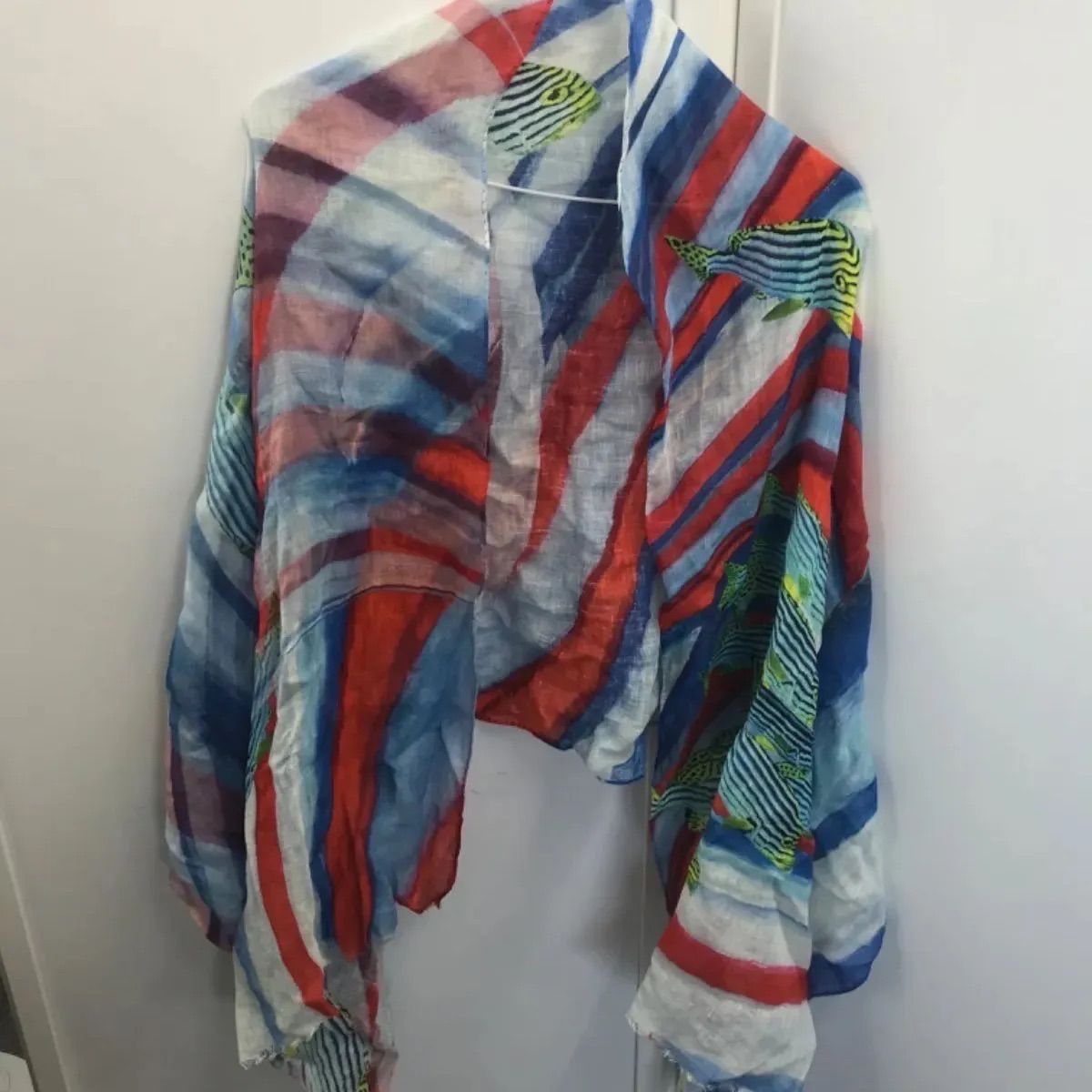 ETRO(エトロ) ・MADE IN ITALY 】大判ストール 麻100% （志）A-476