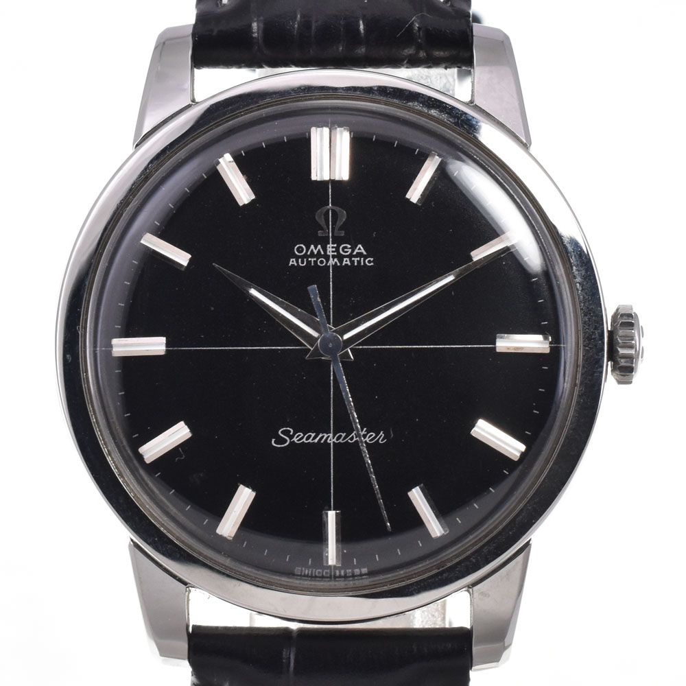 オメガ OMEGA ヴィンテージ シーマスター ブラック 自動巻き メンズ 美品 腕時計 M#147528