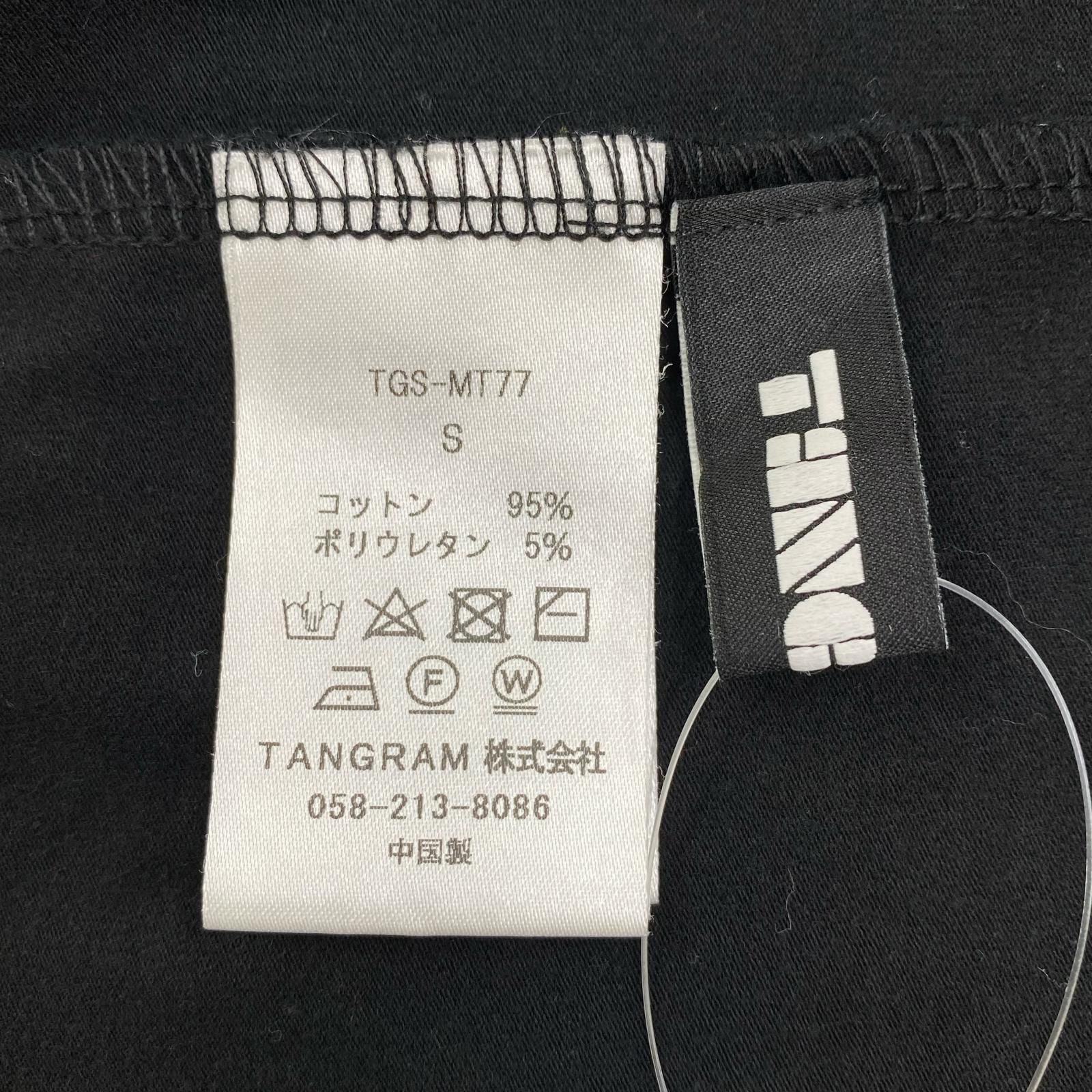 中古 メンズ タングラム TANGRAM 半袖シャツ S 黒 ブラック RYUJI