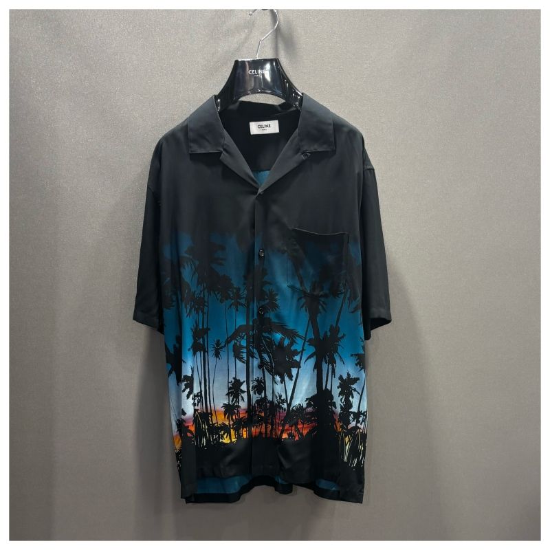 新品】CELINE セリーヌ Shirts Black ハワイアン アロハシャツ - メルカリ
