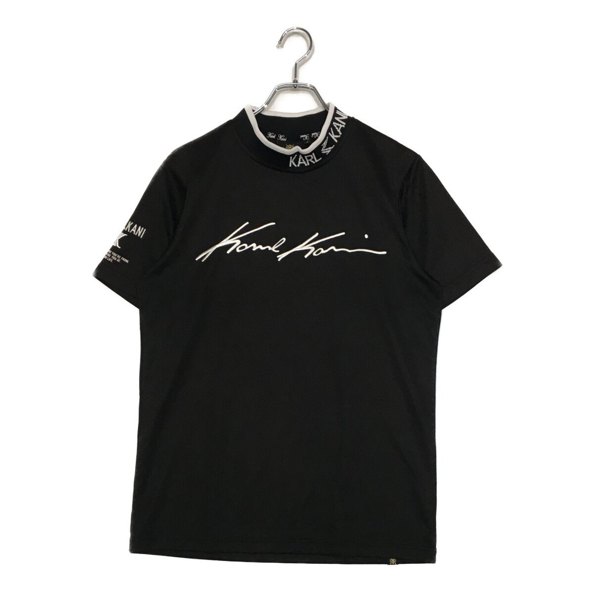 中古 メンズ カールカナイ Karl Kani 半袖シャツ L 黒 ブラック モック