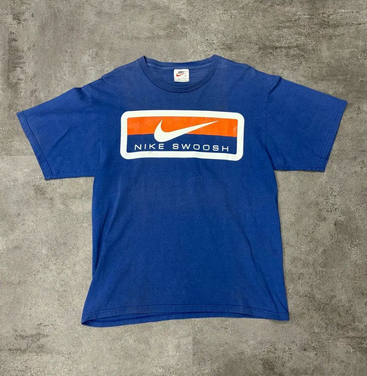 90s NIKE ナイキ スウッシュ 半袖 Tシャツ ブルー