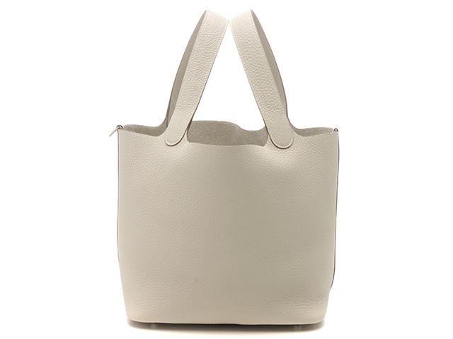 HERMES エルメス バッグ ピコタンロックMM クレ/SV ﾊﾞｯｸﾞ ハンドバッグ トリヨンクレマンス クレ K刻印 ユニセックス【中古】431