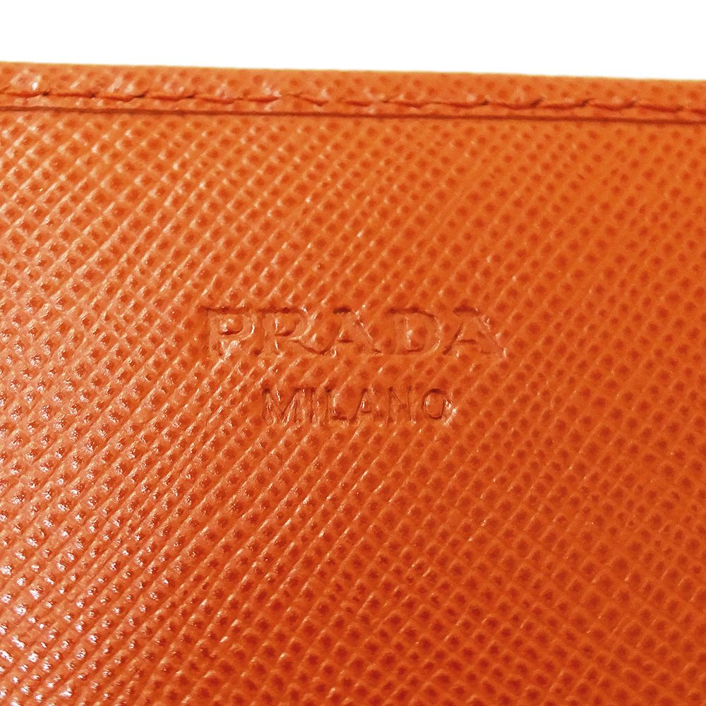 プラダ PRADA 財布 レディース ブランド 長財布 サフィアーノ オレンジ