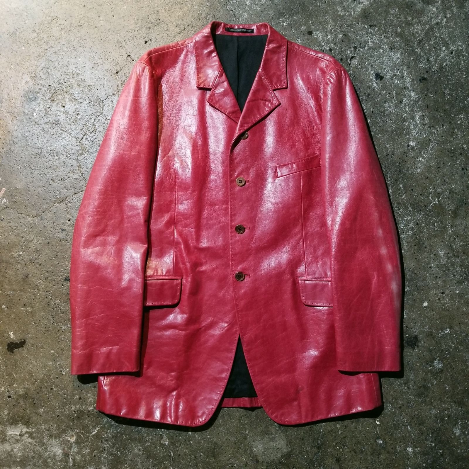 Yohji Yamamoto POUR HOMME 00aw レザーテーラードジャケット 3 ヨウジ