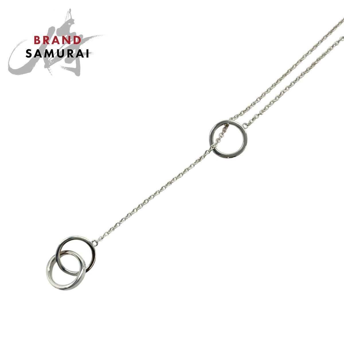 美品 TIFFANY&Co. ティファニー 1837 インターロッキング サークル ラリアット シルバー925 ネックレス ペンダント アクセサリー Y1-00012【中古】