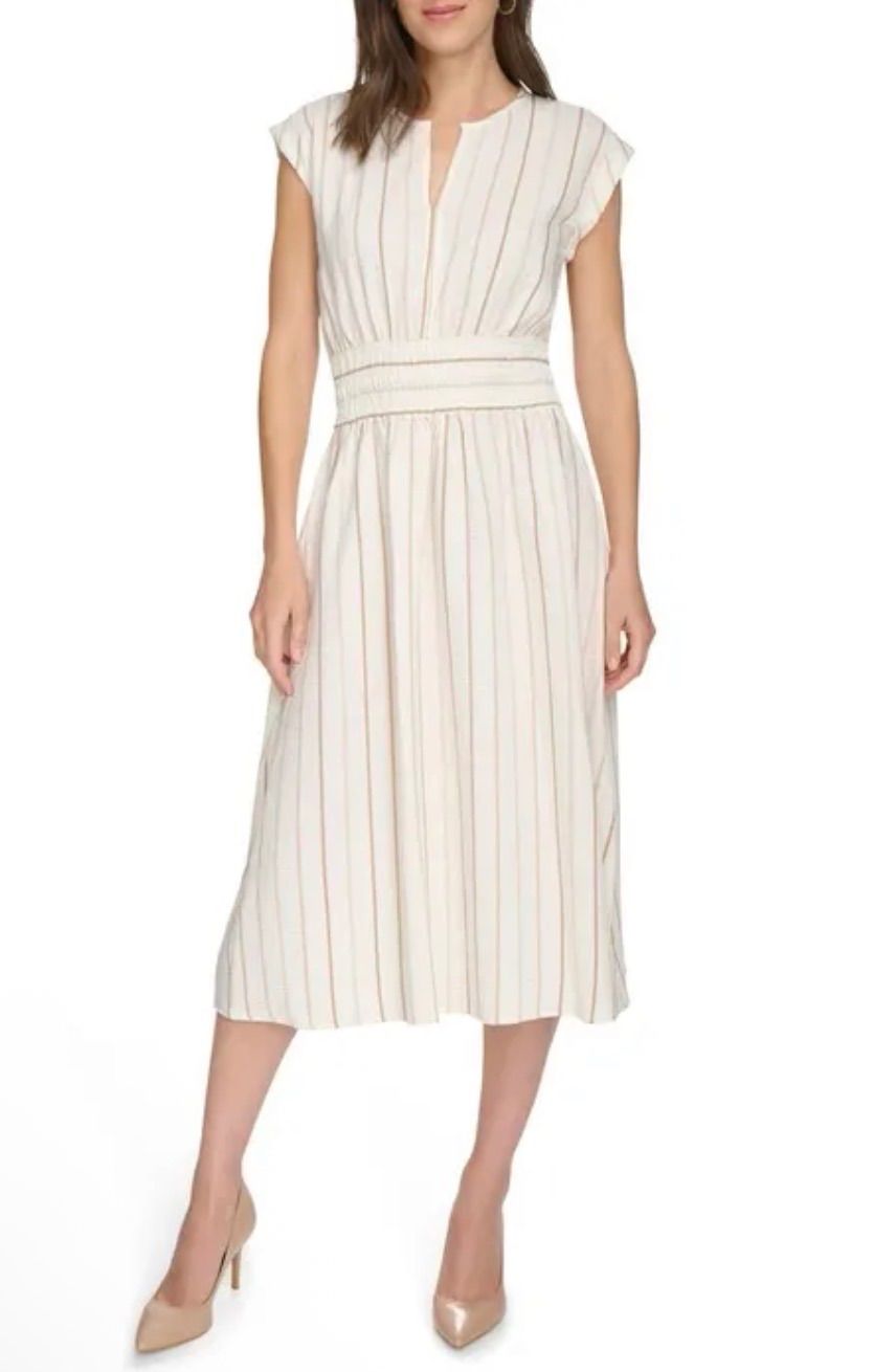 ☆ Calvin Klein ☆ Calvin Klein Aライン ミディ丈 ワンピース