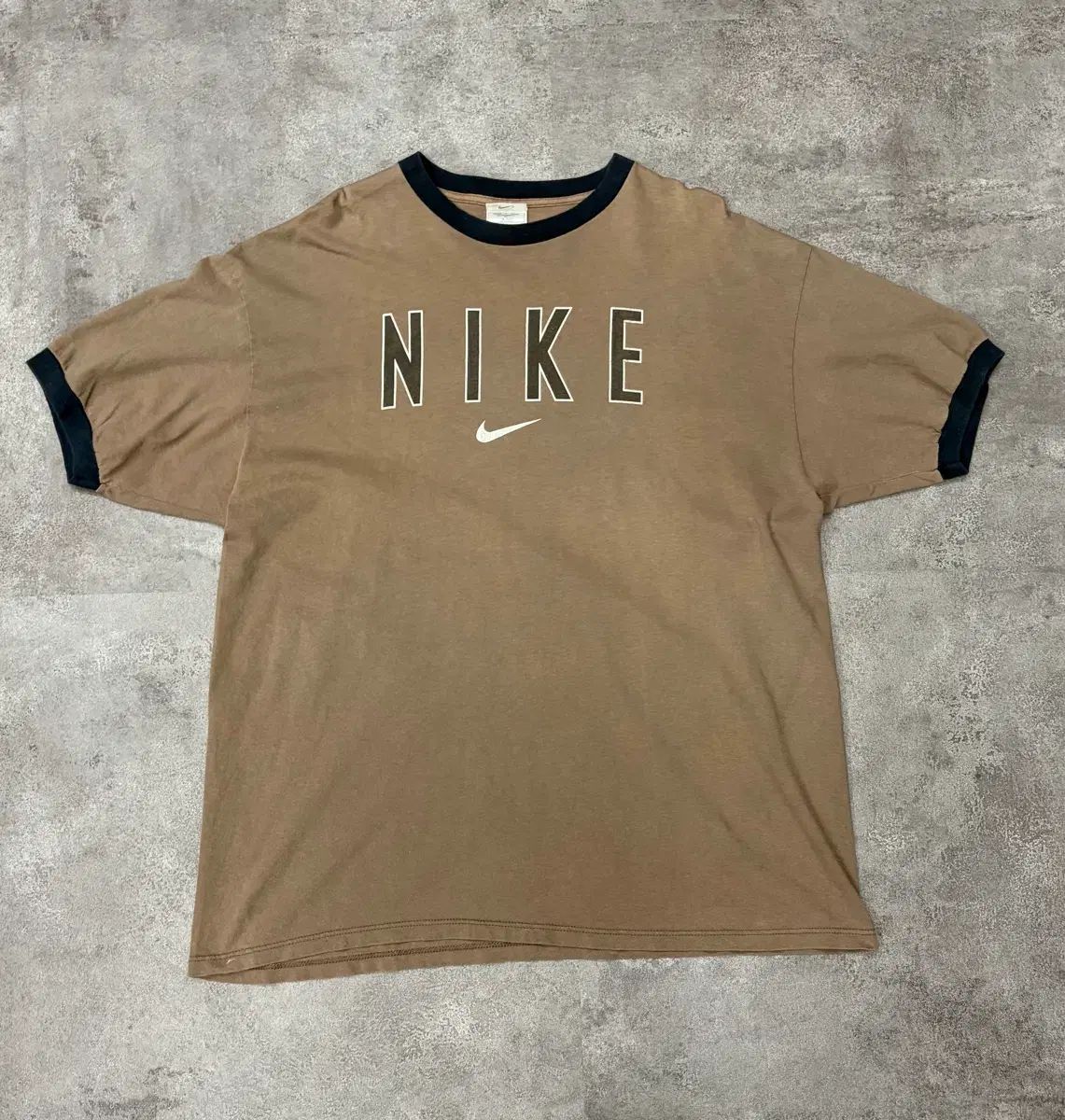 90s NIKE Spellout リンガー 半袖Tシャツ