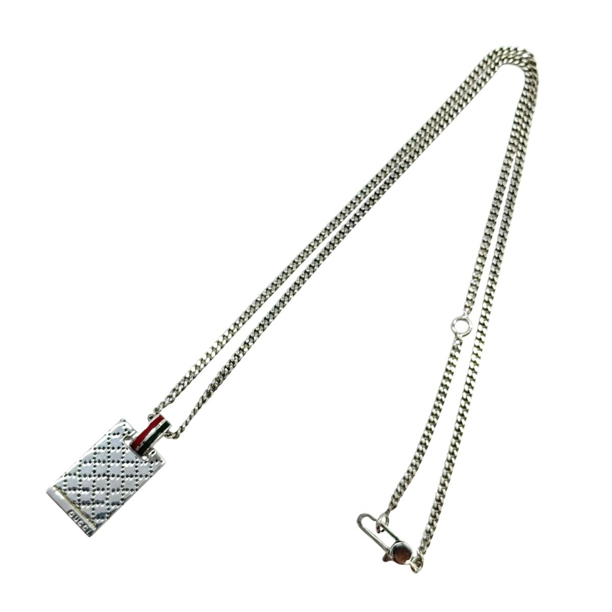 美品 GUCCI グッチ ディアマンテ プレート タグ シルバー シルバー925 