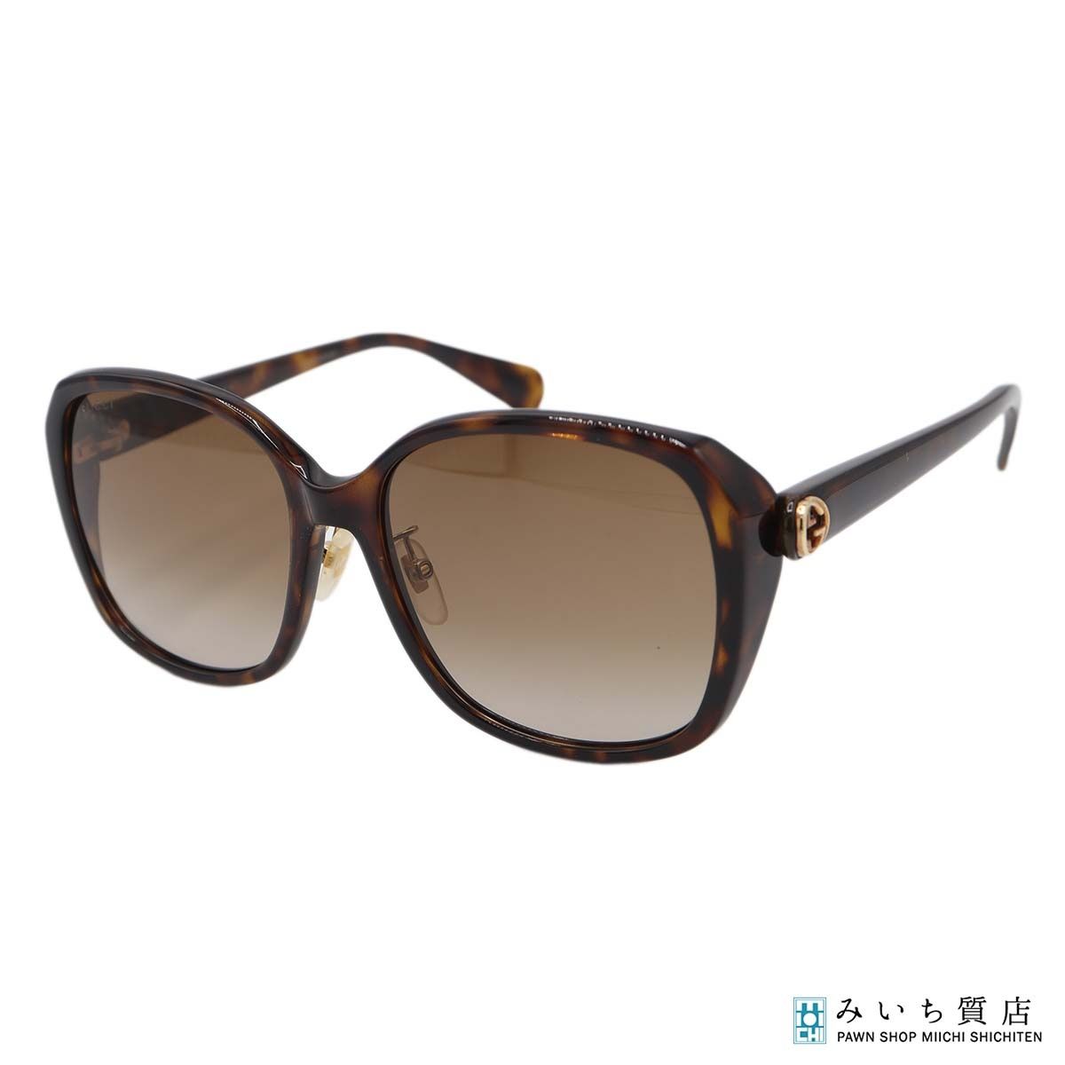 GUCCI グッチ サングラス 蜂 ビー GG0371SK 002 57□14-145 度なし ブラウン系 べっ甲 ケース袋 J434