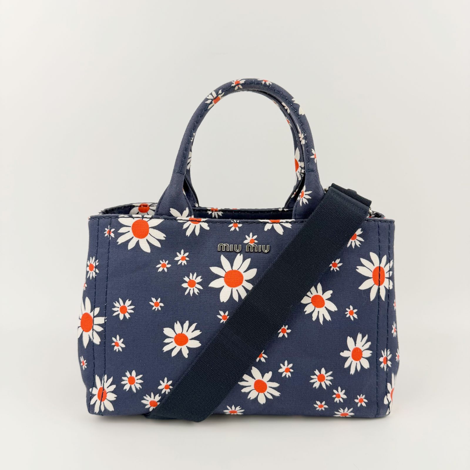 中古】MIU MIU ミュウミュウ フラワープリント 2WAY ハンドバッグ
