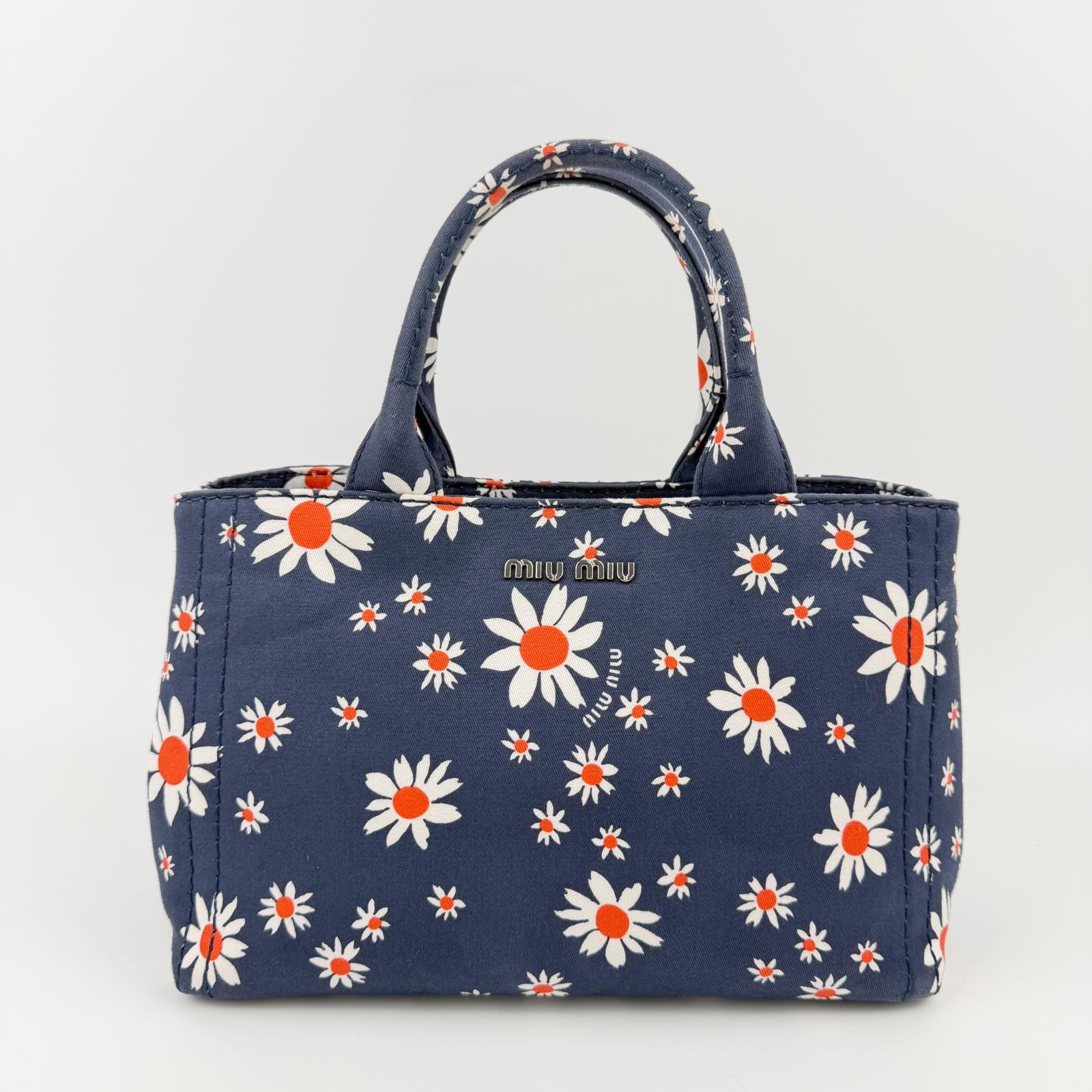 中古】MIU MIU ミュウミュウ フラワープリント 2WAY ハンドバッグ