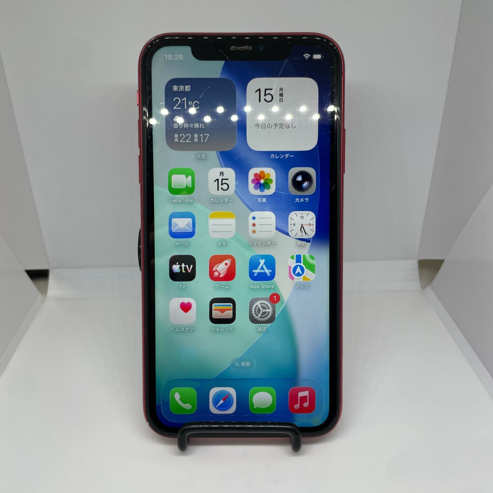 iPhone11 64GB レッド ジャンク 画面傷・液晶焼け - メルカリ