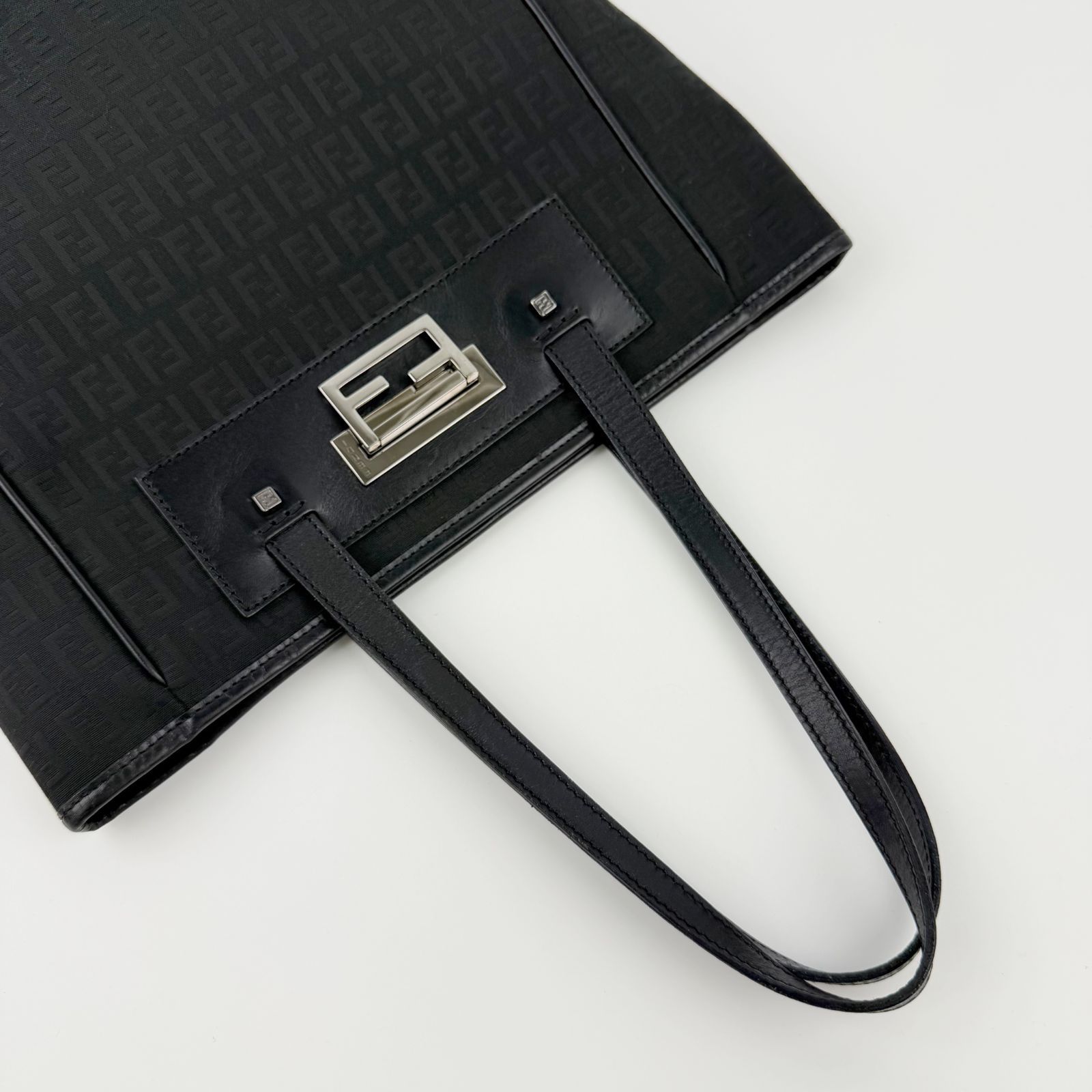 中古】FENDI フェンディ ズッカ柄 FFロゴ トートバッグ キャンバス