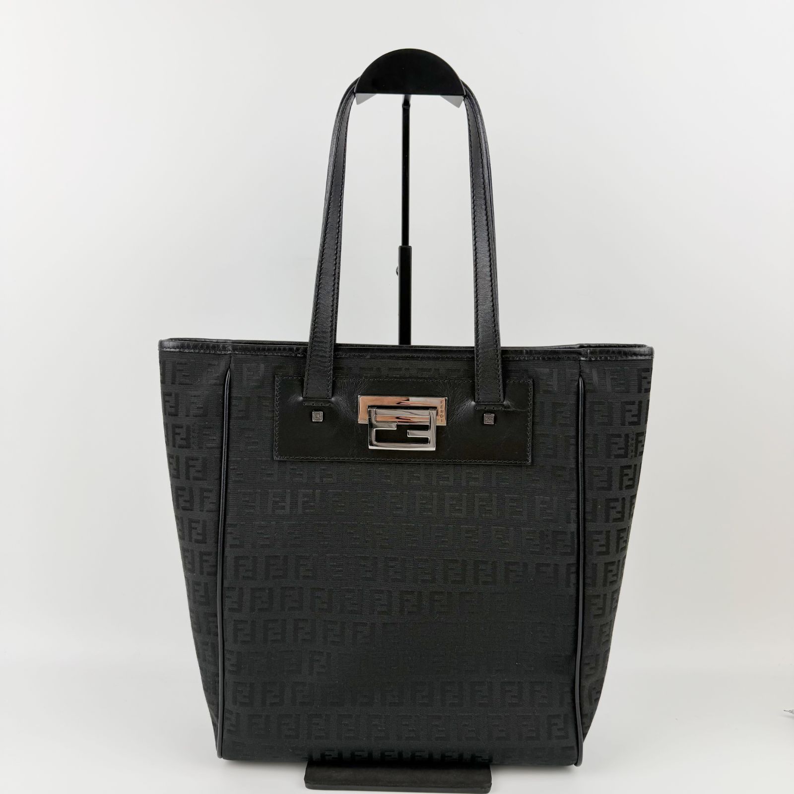 中古】FENDI フェンディ ズッカ柄 FFロゴ トートバッグ キャンバス