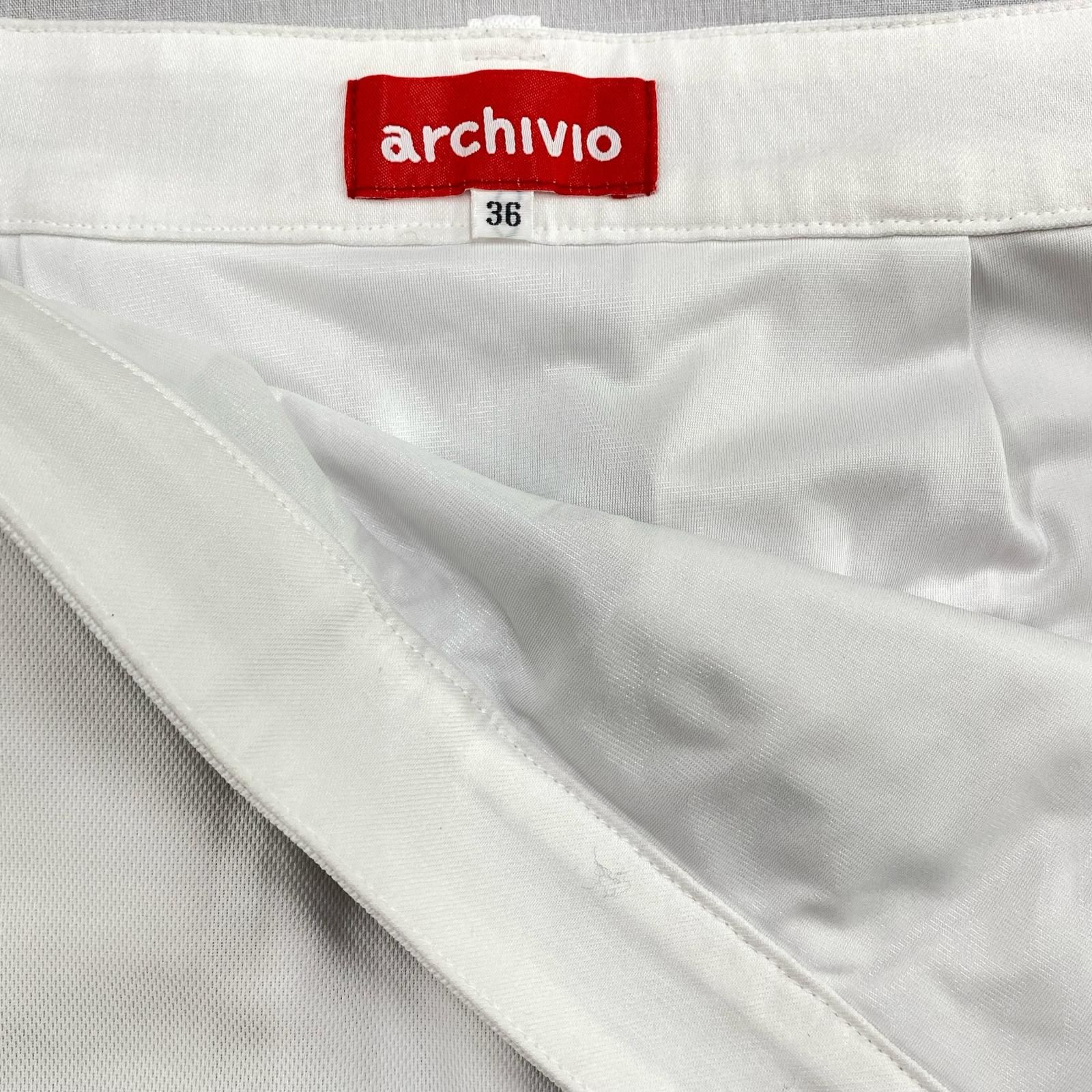 新品❤️ARCHIVIO レディース 36 中古 レディース アルチビオ archivio スカート 36(S) 白 ホワイト
