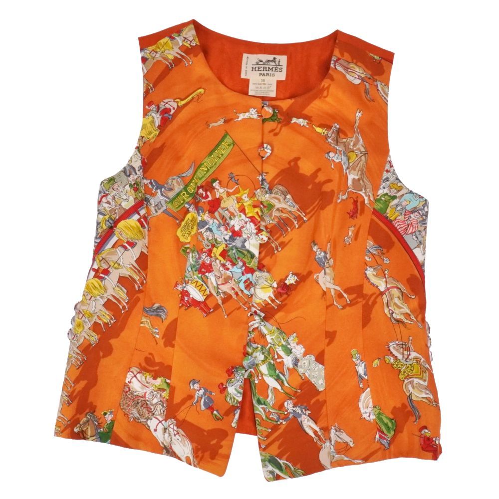 美品 Vintage エルメス HERMES ベスト ジレ CIRQUE MOL