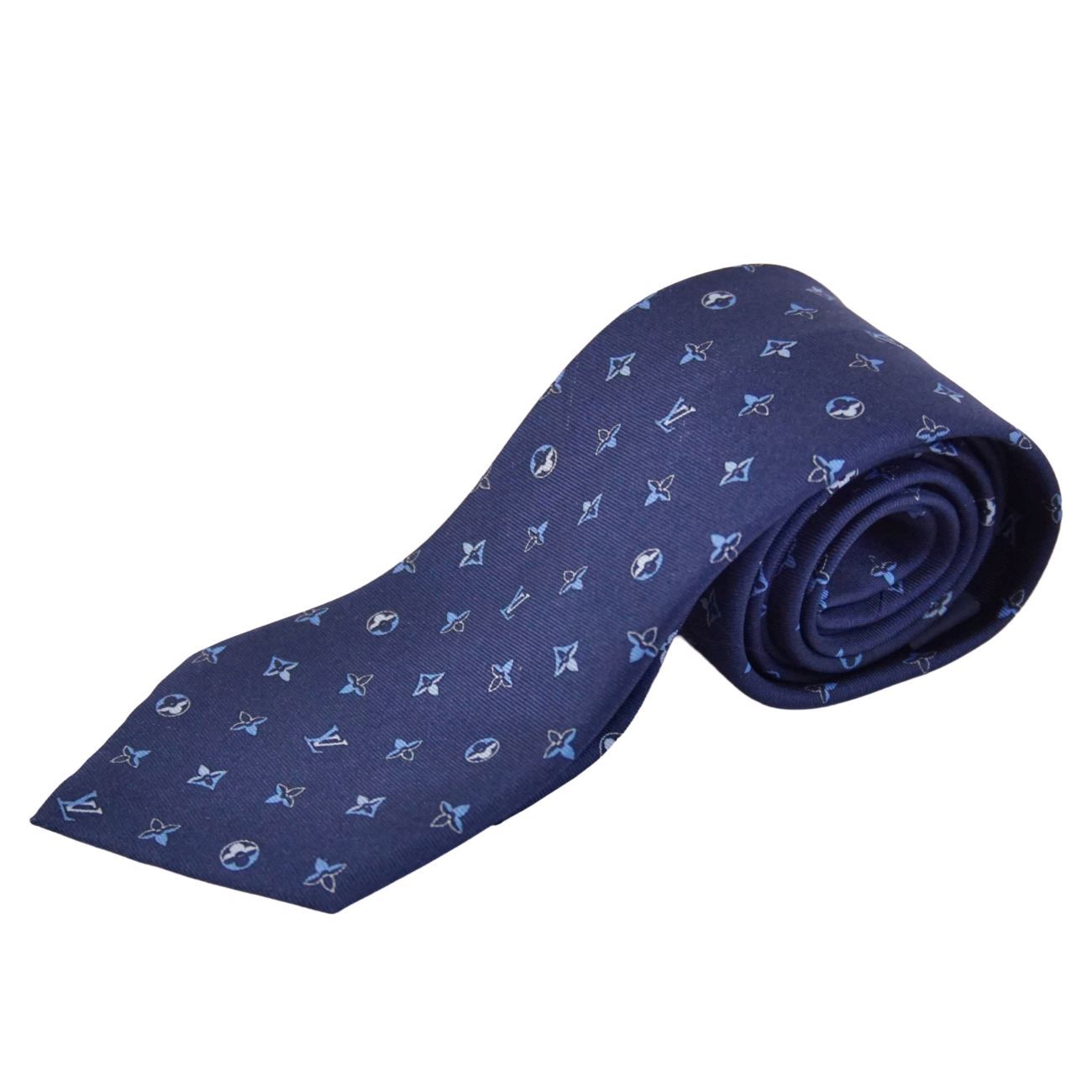 極美品 ルイヴィトン LOUIS VUITTON ネクタイ M79087 総柄