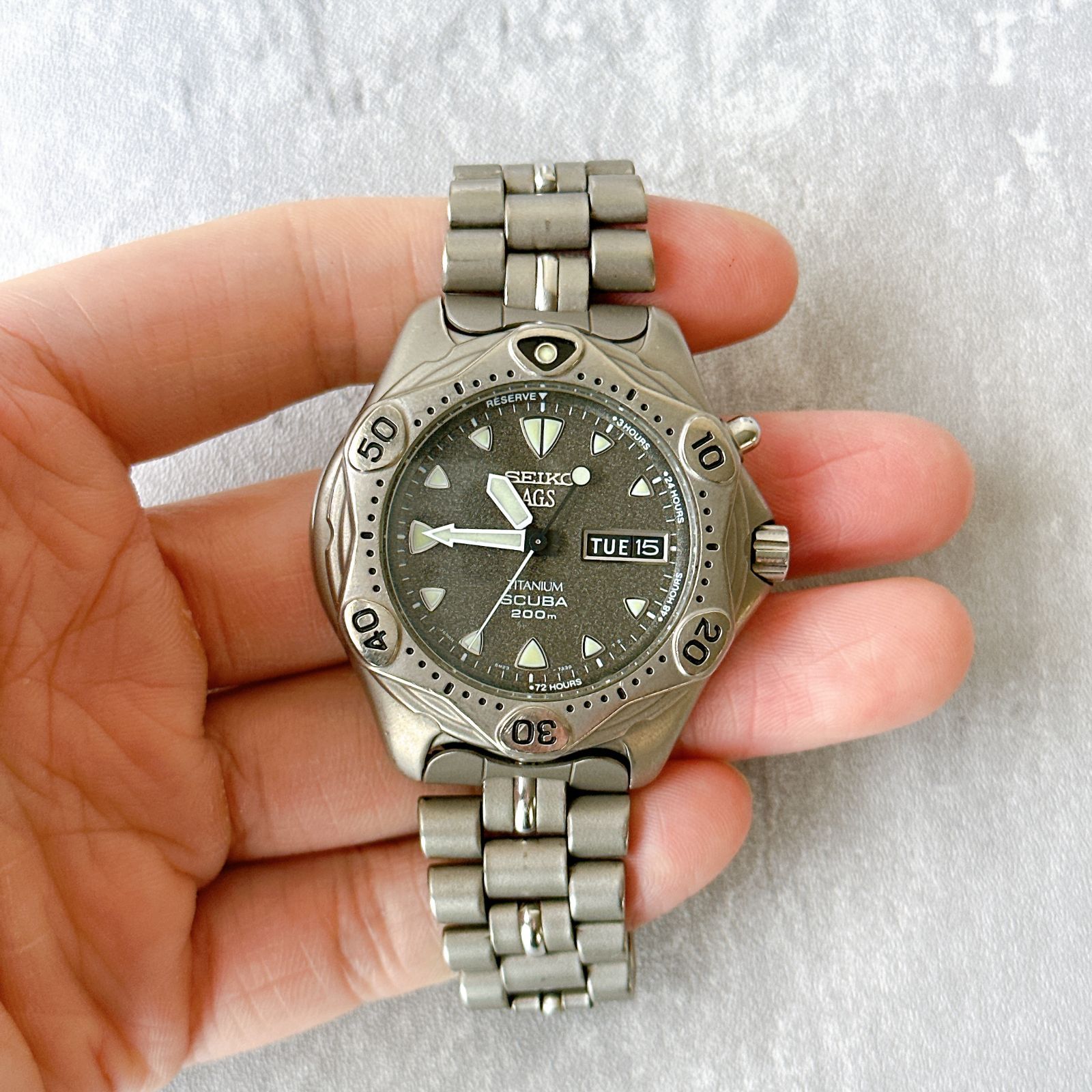 SEIKO AGS SCUBA TITANIUM 200m セイコースキューバ 5M23-7A31 新品 