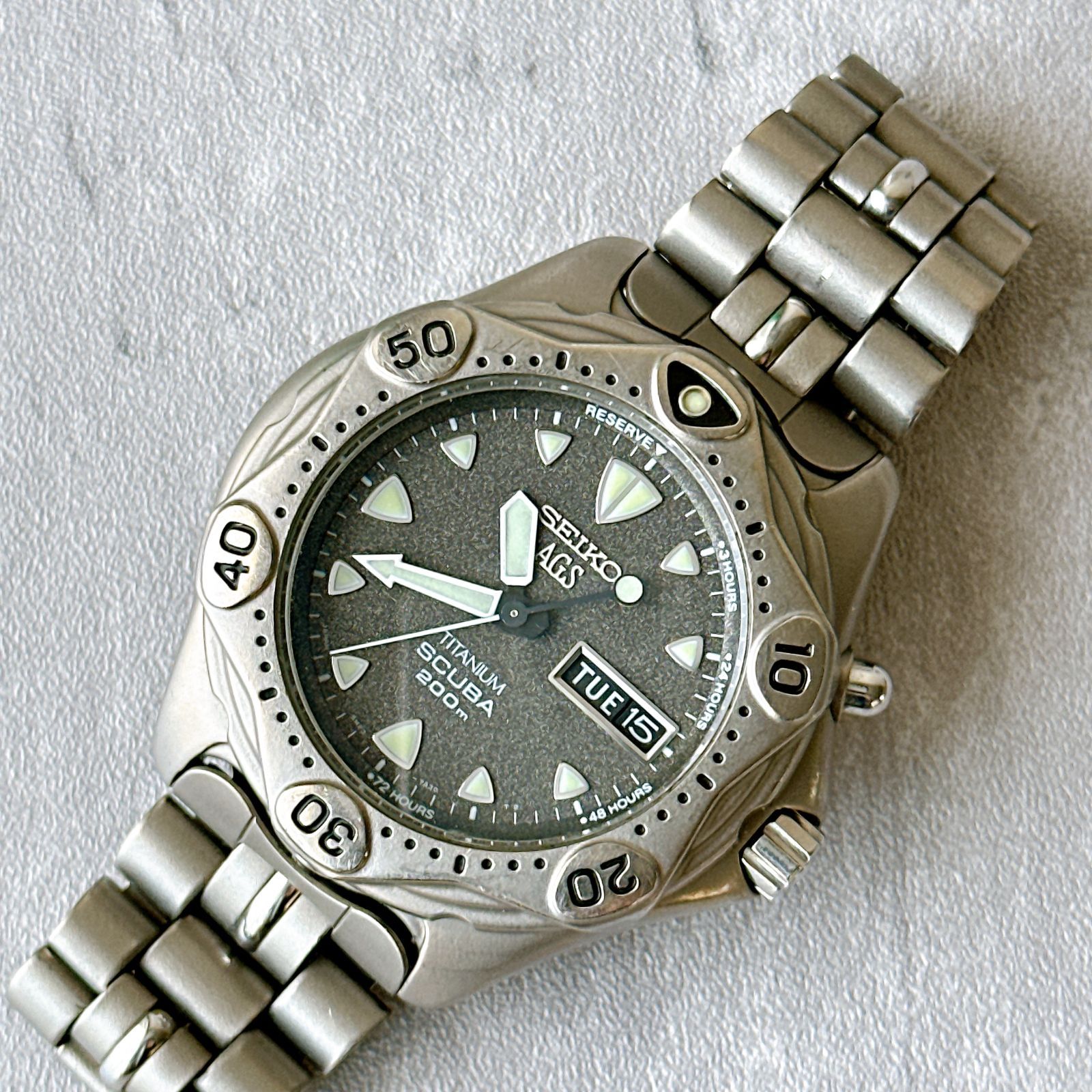 SEIKO AGS SCUBA TITANIUM 200m セイコースキューバ 5M23-7A31 新品 