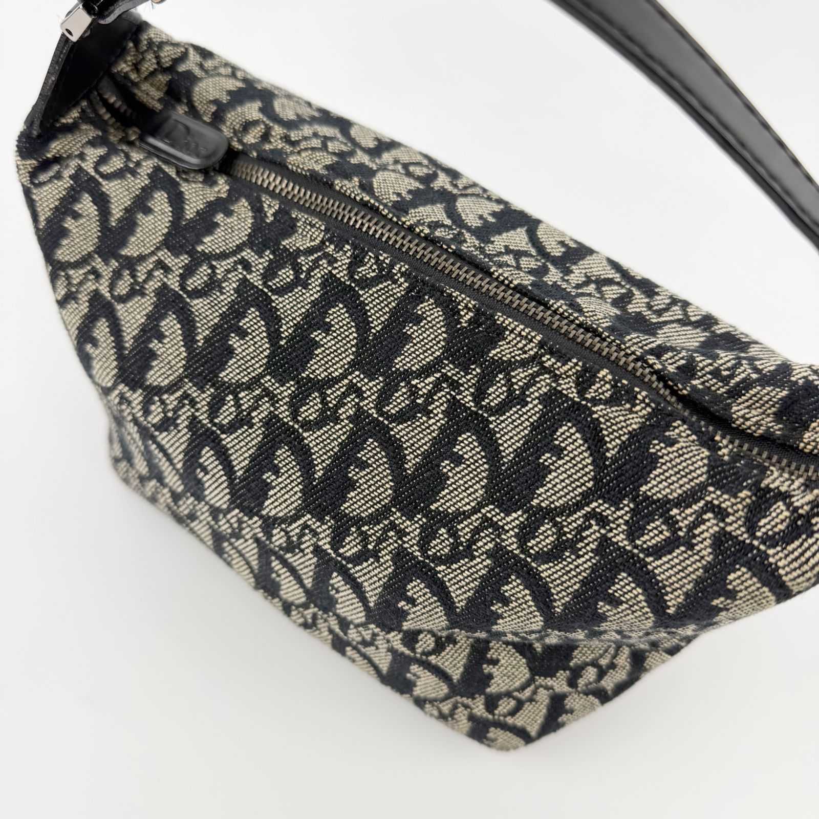 【希少】ディオール　ハンドバッグ　トロッター柄　ジャガード　ヴィンテージ 中古】Dior ディオール トロッター オブリーク柄 ハンドバッグ
