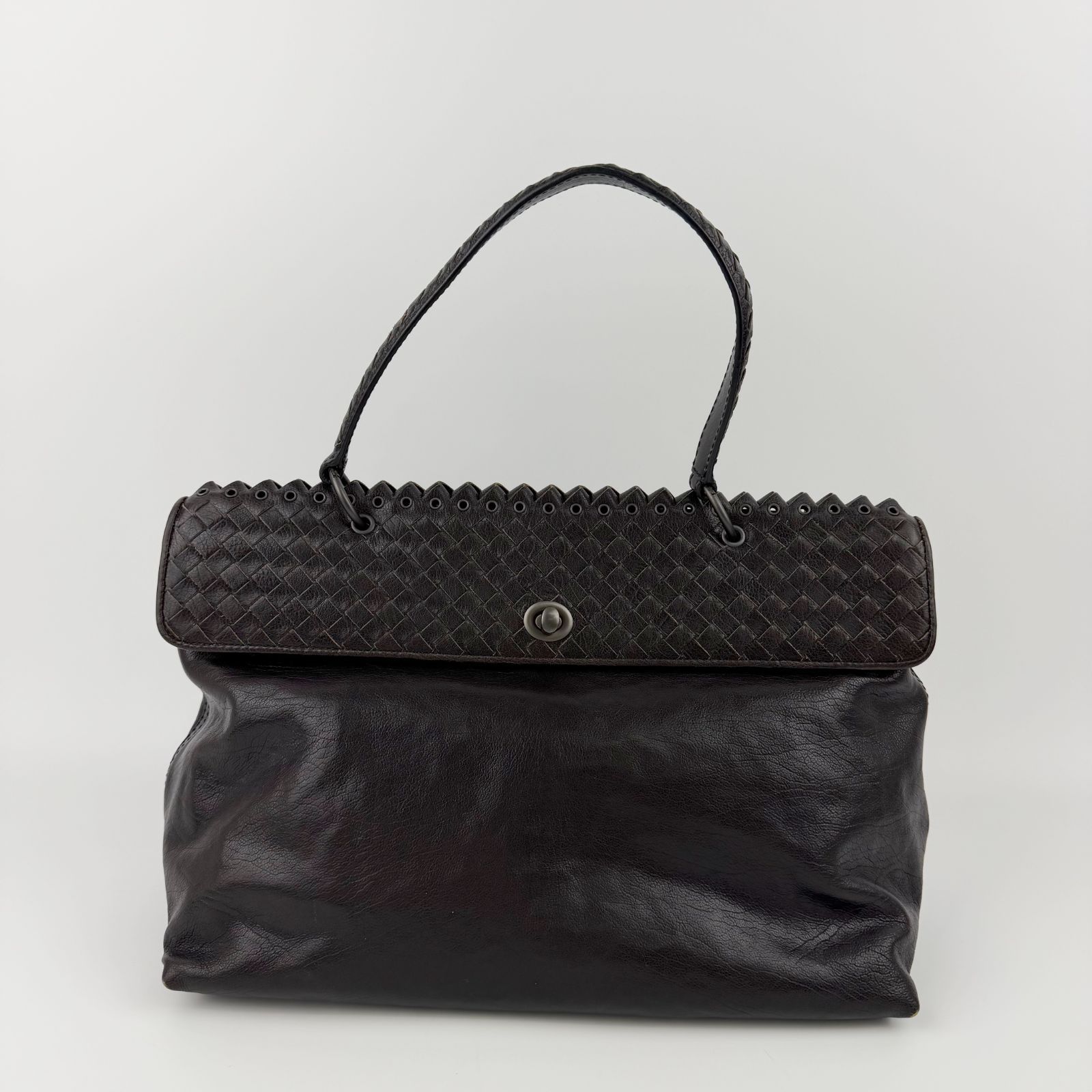 中古】BOTTEGA VENETA ボッテガヴェネタ イントレチャート フラップ