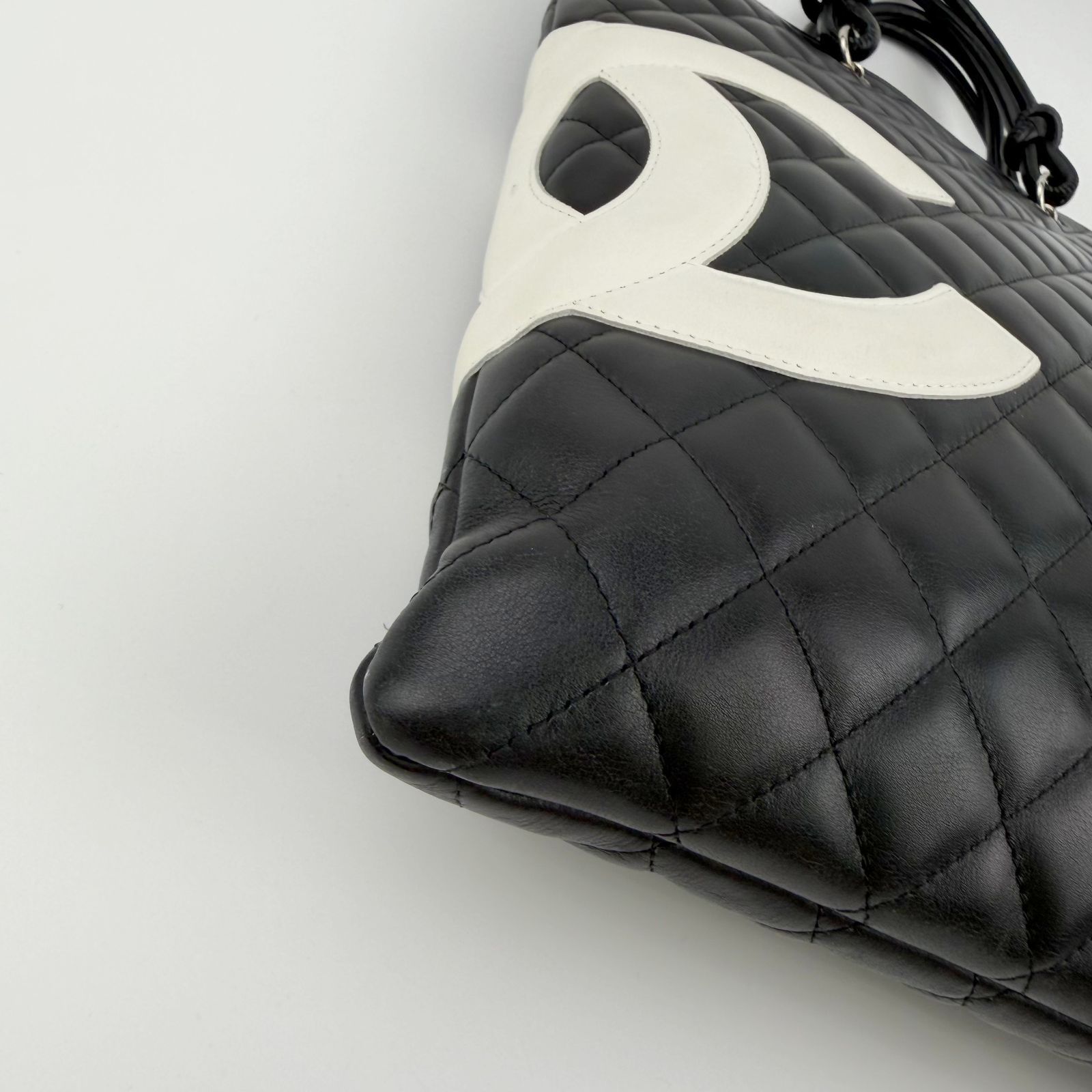 中古】CHANEL シャネル カンボンライン ラージ トートバッグ