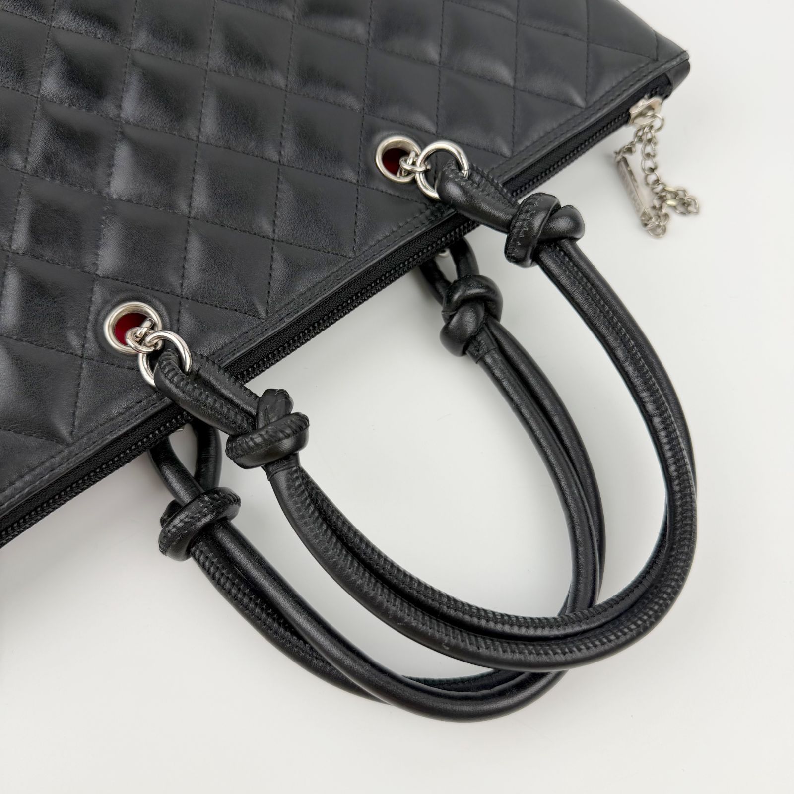 中古】CHANEL シャネル カンボンライン ラージ トートバッグ