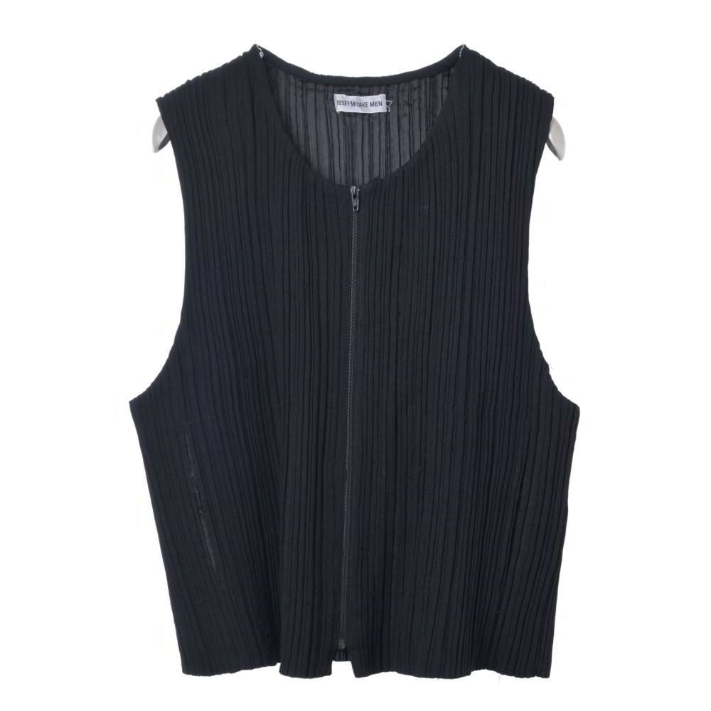 ISSEY MIYAKE ME83-FE655 プリーツ ジップ ベスト